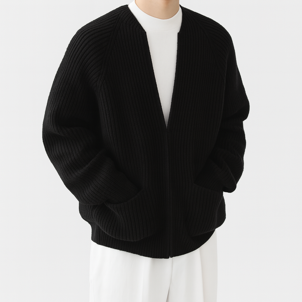 Rowland Wool Zip-Up Cardigan