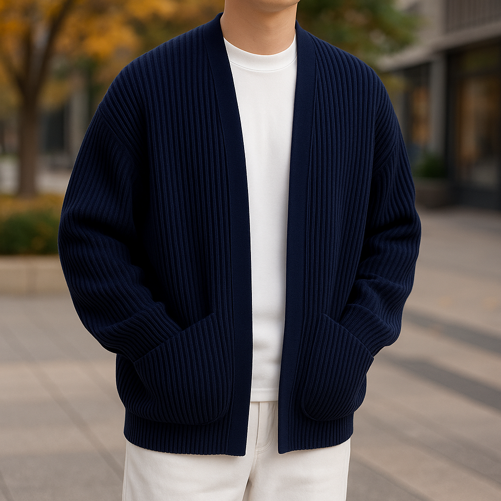 Rowland Wool Zip-Up Cardigan
