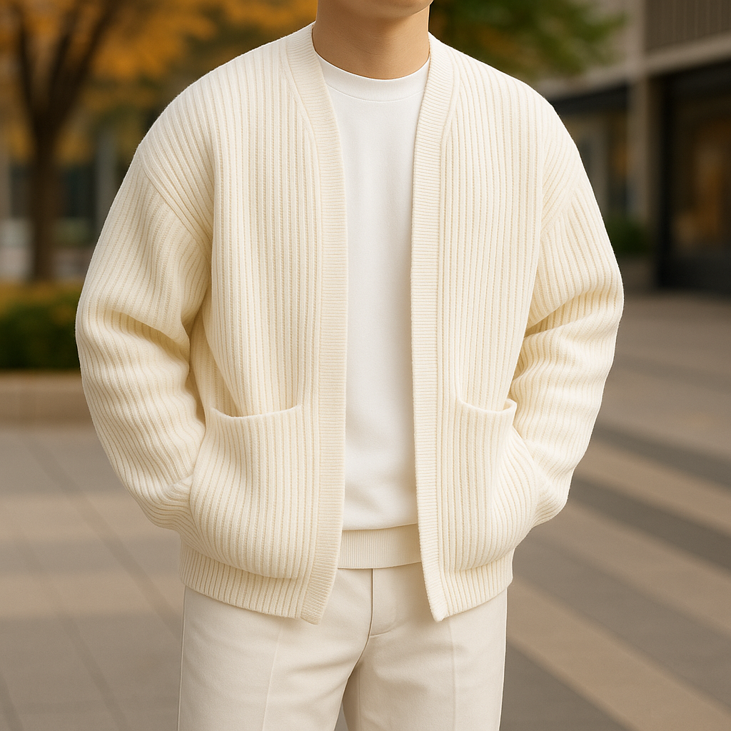 Rowland Wool Zip-Up Cardigan