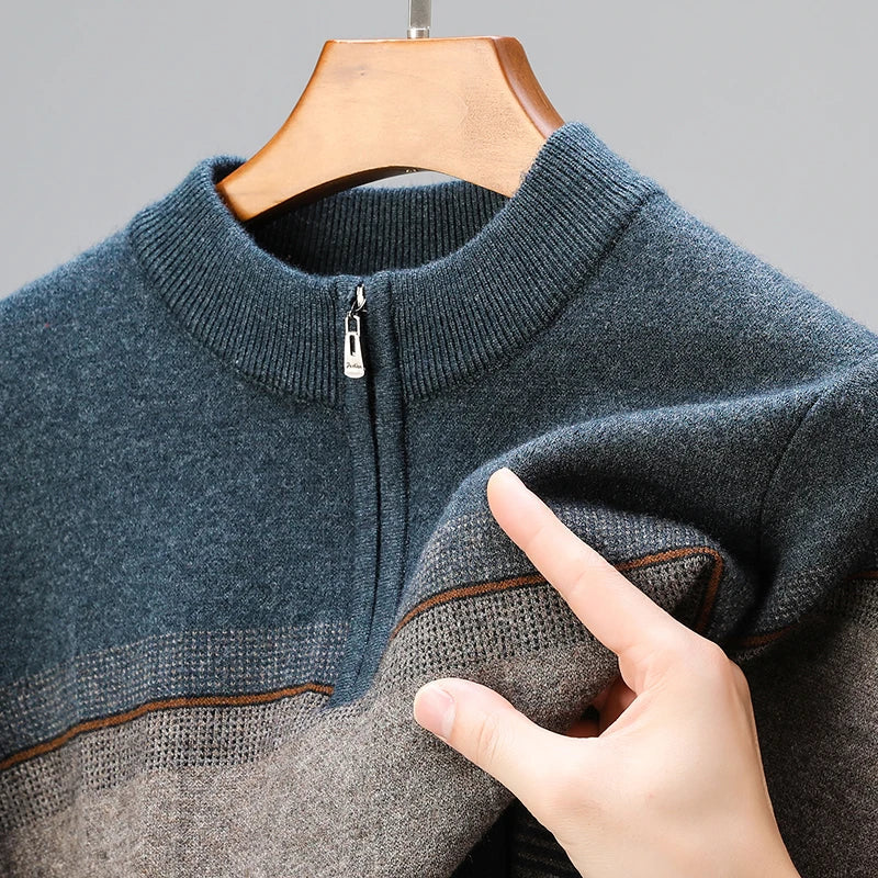 Calvari Wool Quarter-Zip Sweater