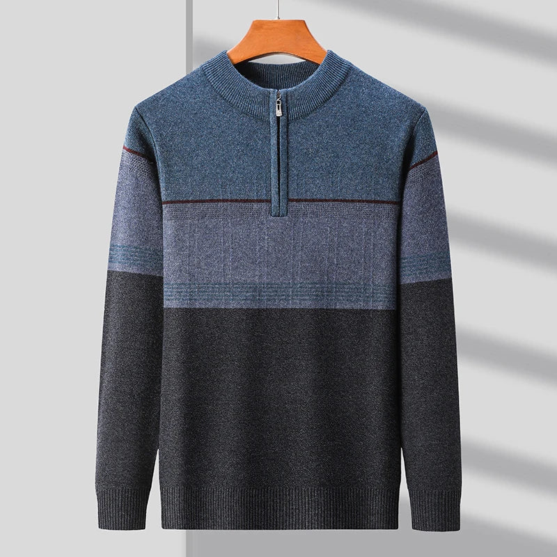 Calvari Wool Quarter-Zip Sweater