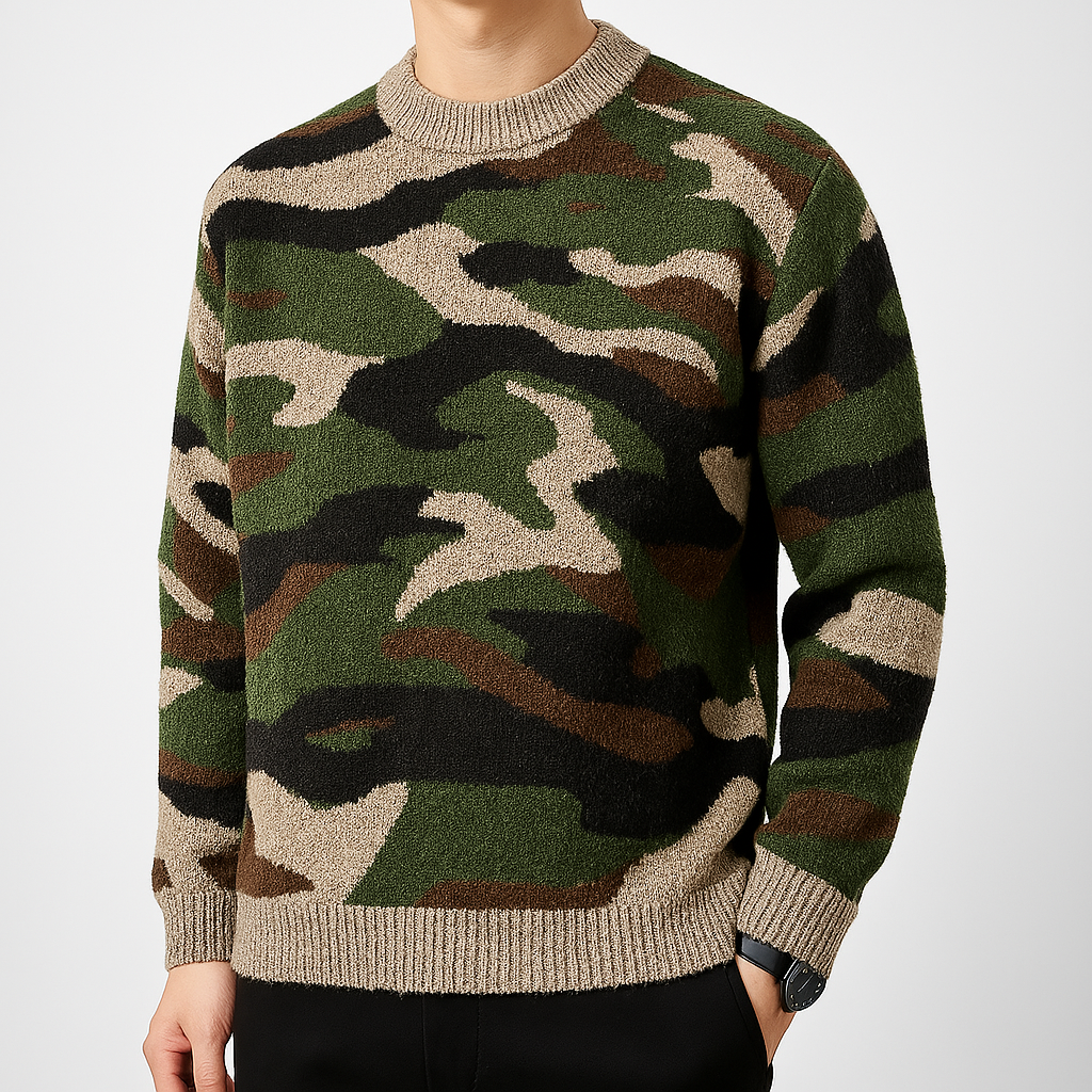 Rowland Wool Camo Sweater