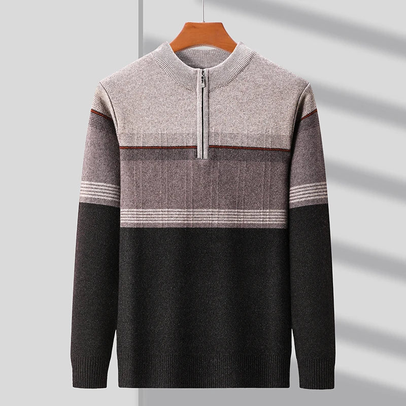 Calvari Wool Quarter-Zip Sweater