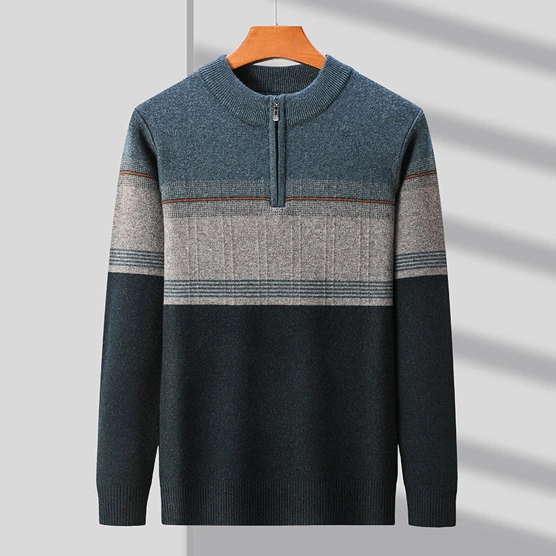 Calvari Wool Quarter-Zip Sweater