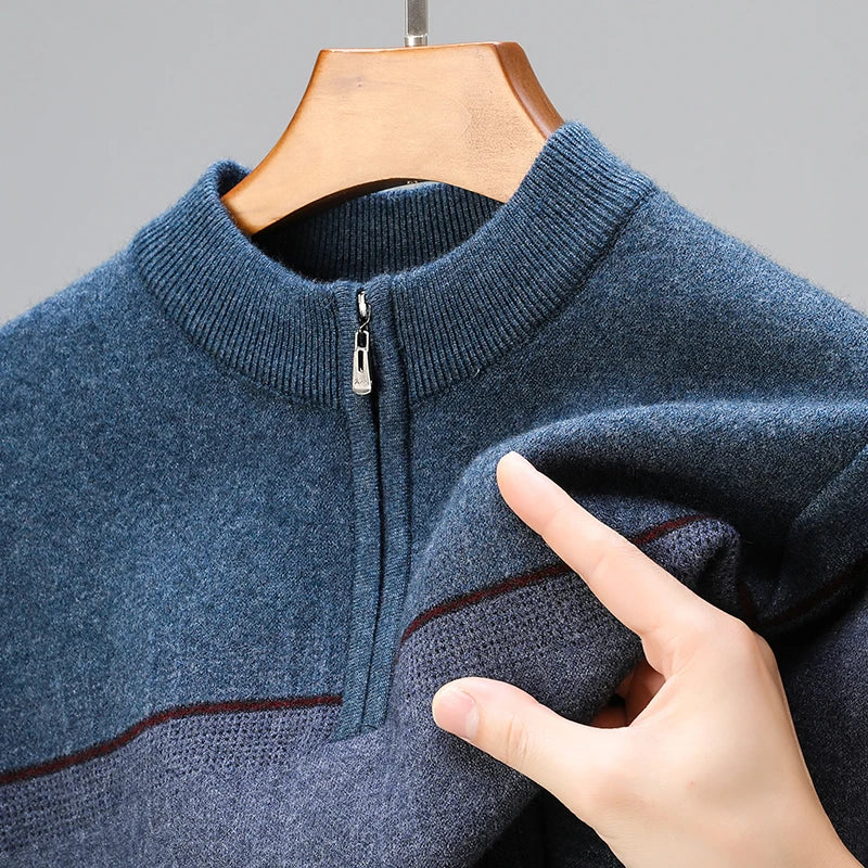 Calvari Wool Quarter-Zip Sweater