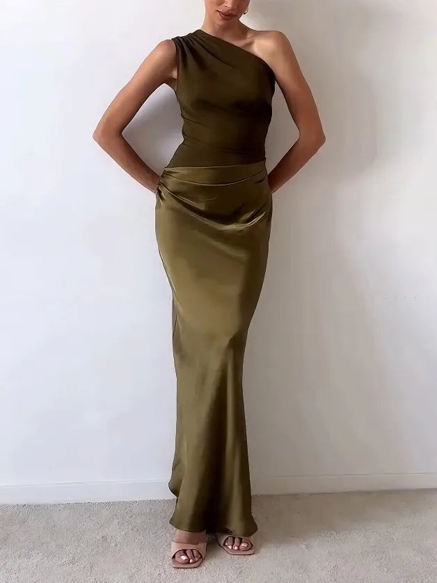 Pleated Maxi Dress – Women's Evening Dress | Anita