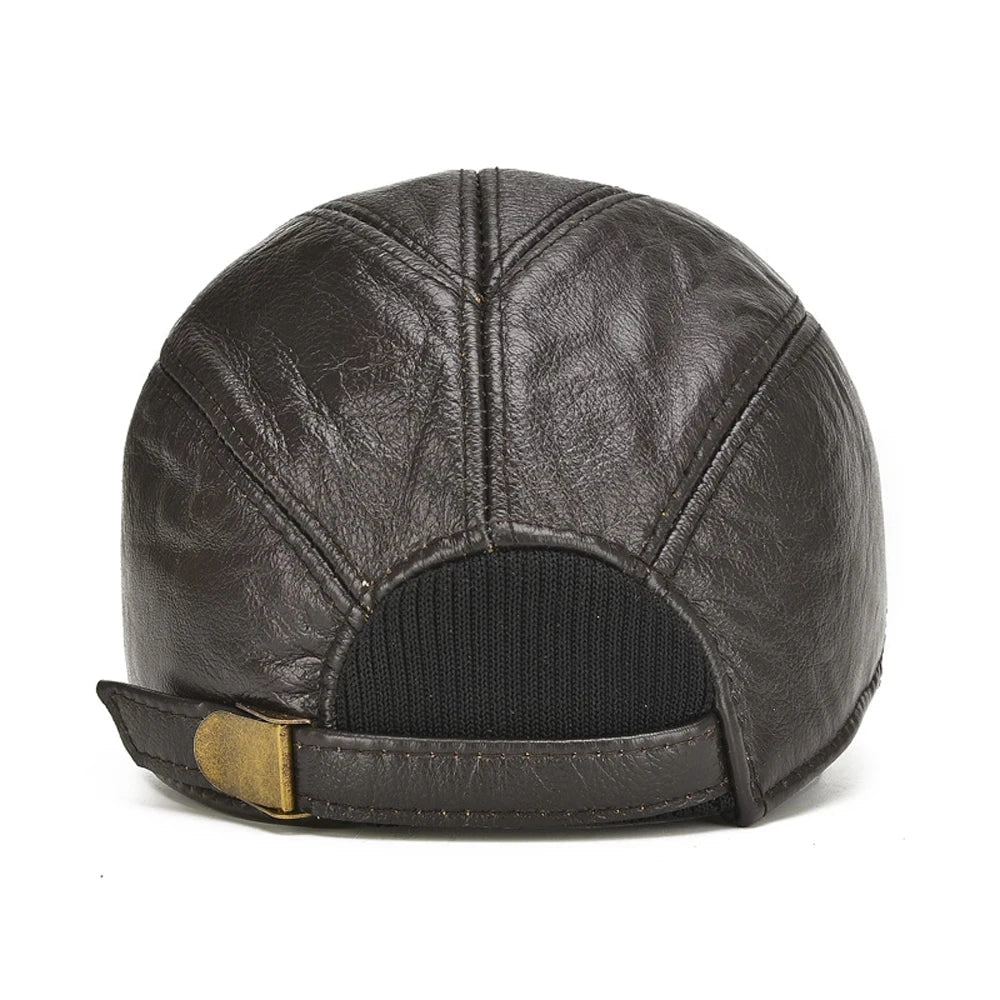 Torino Genuine Leather Vintage Adjustable Cap
